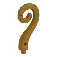 Lego Animal Body Part / Plant, Tail / Vine Curled with Bar / Pearl Gold