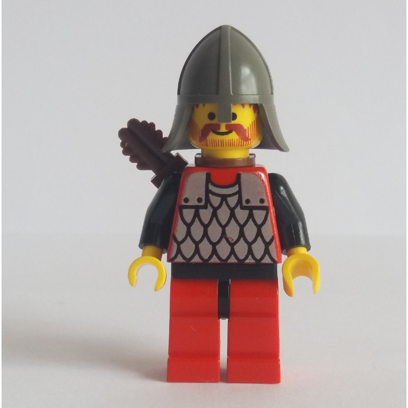 Lego Archer (Scale Mail on Red) - Black Arms, Red Legs
