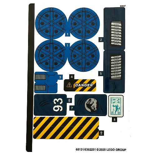 Lego Sticker Sheet for Set 75940-1
