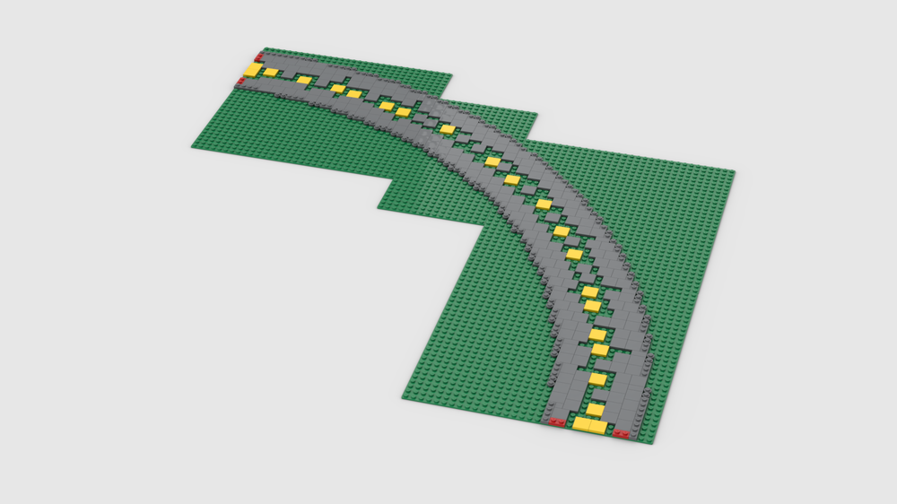 Lego Ballasted R72 Curve Track Baseplates
