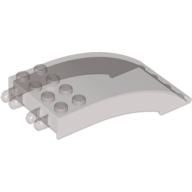 Lego Windscreen 8 x 4 x 2 Curved [2 Dual-Fingered Click Hinges] / Trans-Brown