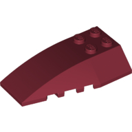 Lego Brick Wedged, Curved 6 x 4 Triple / Dark Red