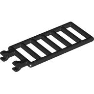 Lego Bar 7 x 3 with Double Clips (Ladder) [Round Clips] / Black