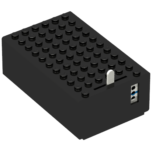 Lego Battery Box, 4.5V 7 x 11 x 3 Type 2 [Complete Assembly] / Black