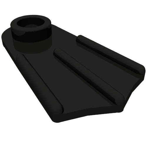 Lego Minifig Footwear Flipper [Thin] / Black