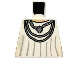 Lego Torso SW Robe with Silver Necklace Pattern / White