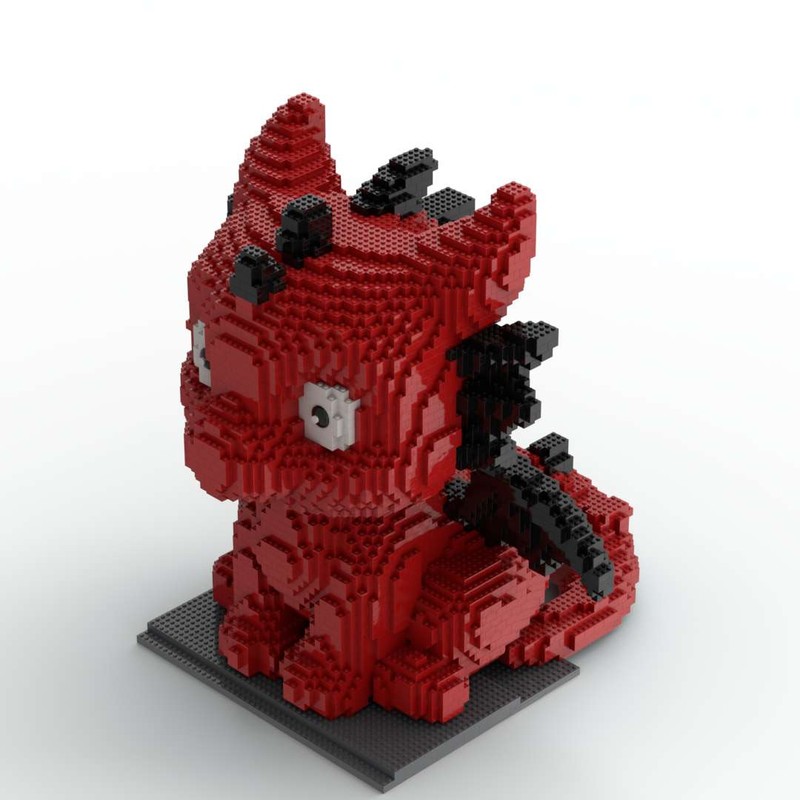 Lego Large Cute Red Dragon