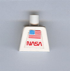 Lego Torso NASA and Flag Pattern (Sticker) / White