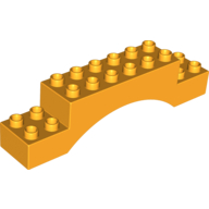 Lego Duplo Brick 2 x 10 x 2 Arch / Bright Light Orange