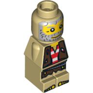 Lego Microfig Pirate Plank Pirate Tan