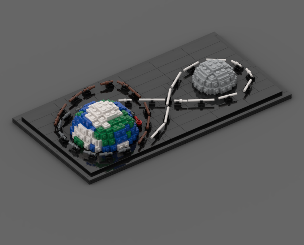 Lego Artemis II Flight Path