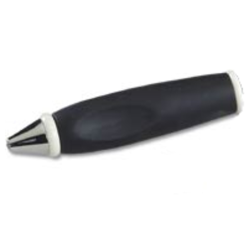 Lego Pen Body, with Chrome Tip, White Ends / Black