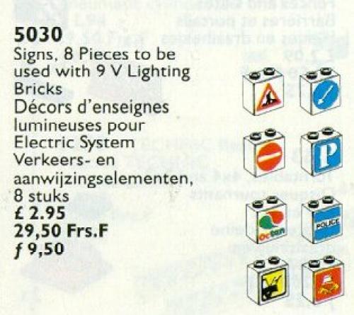 Lego Signs for Use with Lighting Bricks 9V