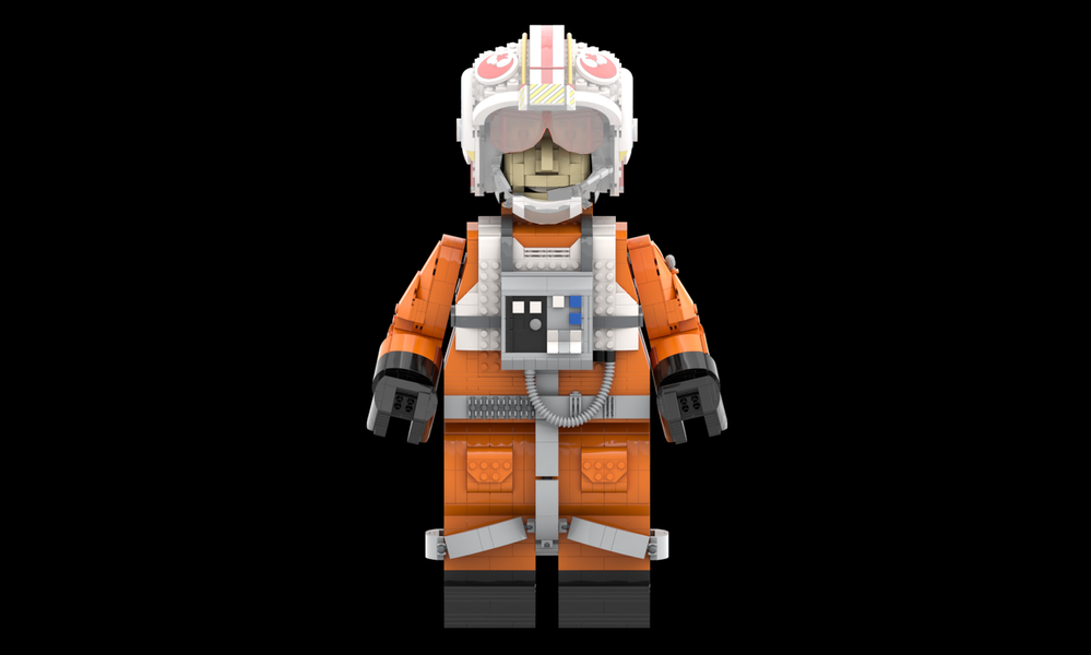Lego LukeSkywalker (Red Five) Mega Figure (fits official Lego Helmet)