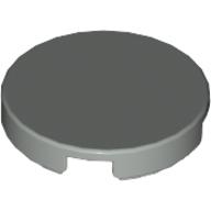 Lego Tile Round 2 x 2 with Bottom Cross / Light Gray