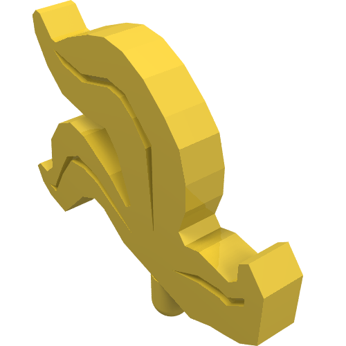 Lego Headwear Accessory Plume / Feather Triple / Yellow