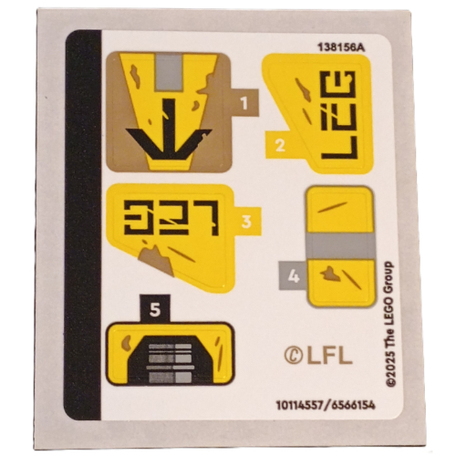 Lego Sticker Sheet for Set 75431-1