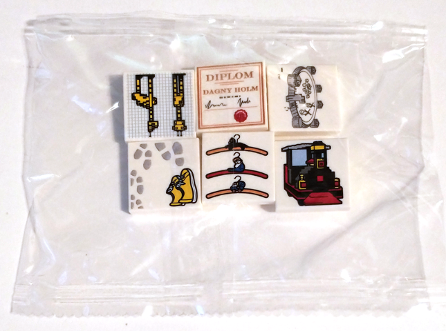 Lego Tile 2 x 2, Dagny Holm Set Decorated Tiles, 6 in Bag (Multipack)