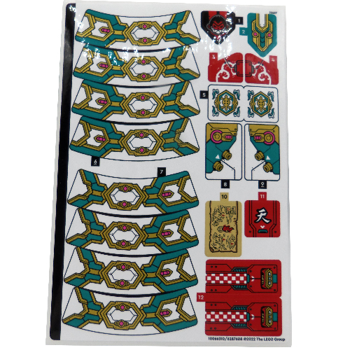 Lego Sticker Sheet for Set 80037-1 / [No Color/Any Color]