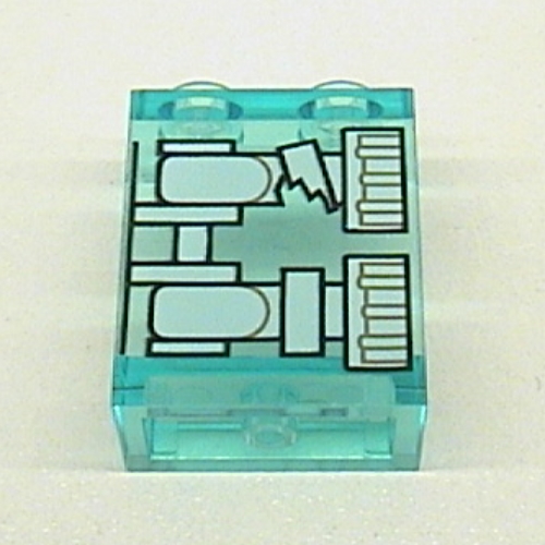 Lego Panel 1 x 2 x 2 with X-Ray Skeleton Legs / Machinery Print [3408]