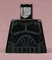 Lego Torso SW Armor Clone Trooper Dark Bluish Gray Outline Pattern (Clone Wars)