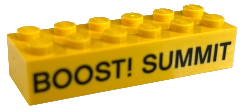 Lego Brick 2 x 6 with Black 'BOOST! SUMMIT' Pattern (2019 Boost! Summit) / Yellow