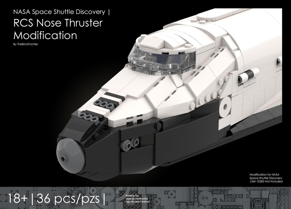 Lego NASA Space Shuttle Discovery - RCS Nose Thruster Modification