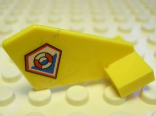 Lego Tail Shuttle, Small with Coast Guard Logo on Right Side Pattern (Sticker) - Set 7047 / Yellow