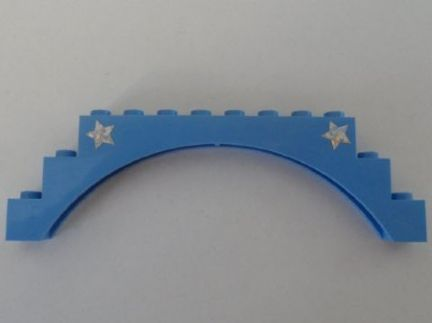 Lego Arch 1 x 12 x 3 with Two Silver Stars Pattern (Stickers) - Set  5825