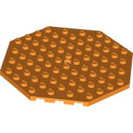 Lego Plate Special 10 x 10 Octagonal with Hole / Orange