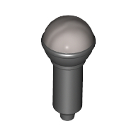 Lego Musical Instrument Microphone with Silver Top Half Screen Print / Black