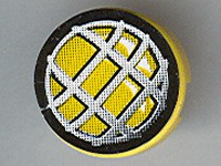 Lego Tile, Round 2 x 2 with Gray Grille Pattern (Sticker) - Set 4589