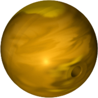 Lego Projectile, Large Figure Weapon, Zamor Sphere / Ball with Marbled Yellow Pattern / Yellow