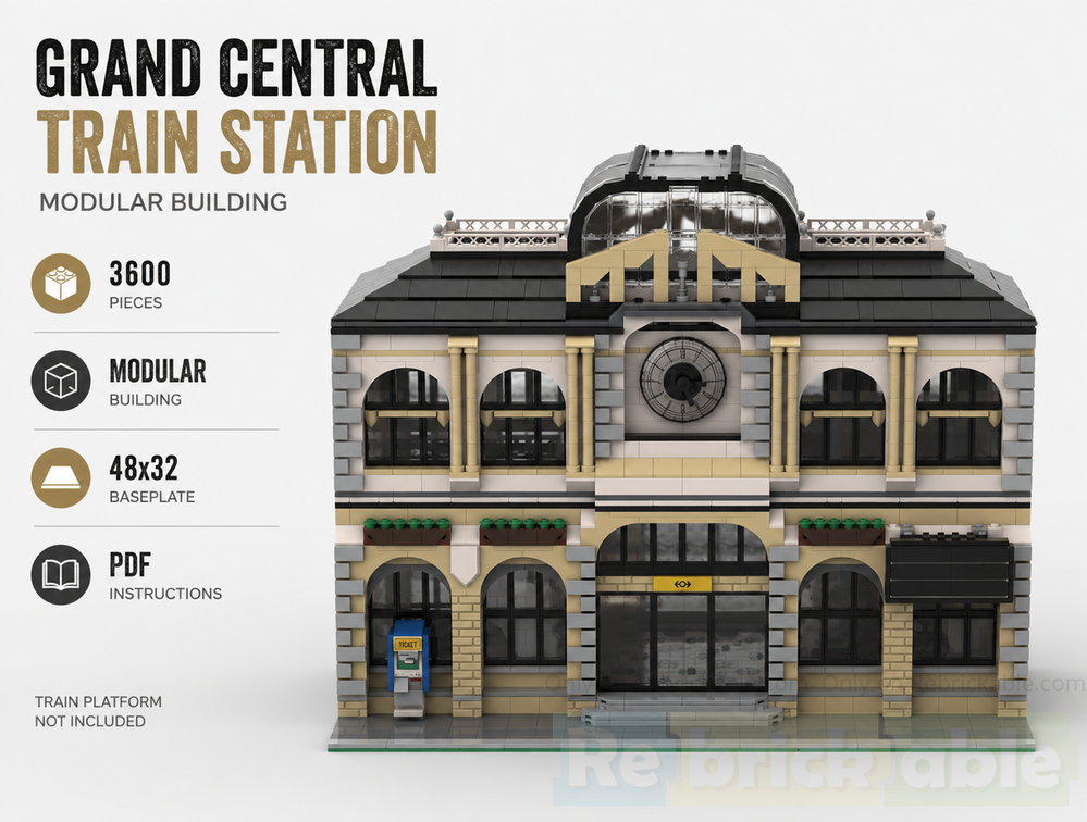 Lego Grand Central Modular Train Station