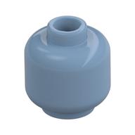 Lego Minifig Head [Plain] [Hollow Stud] / Sand Blue