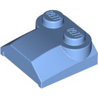 Lego Brick Curved 2 x 2 x 2/3 Two Studs and Lip End / Medium Blue