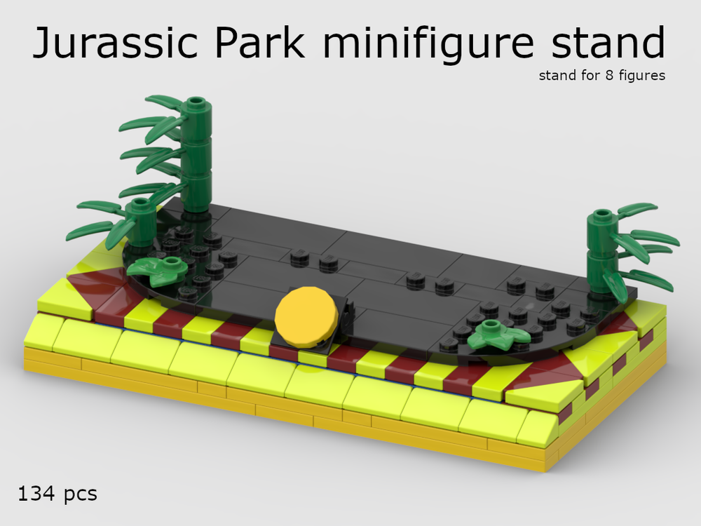 Lego Jurassic park minifigure stand