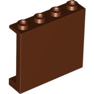 Lego Panel 1 x 4 x 3 [Side Supports / Hollow Studs] / Reddish Brown