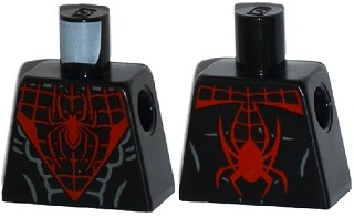 Lego Torso Spider-Man Costume 5 Pattern (Miles Morales) / Black