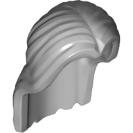 Lego Hair Long Parted in Center / Light Bluish Gray