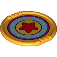 Lego Duplo Disk with Red Star and Blue Circle Print