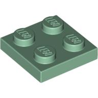 Lego Plate 2 x 2 / Sand Green