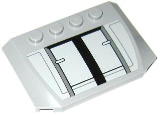 Lego Wedge 4 x 6 x 2/3 Triple Curved with SW AT-TE Armor Plates Pattern (Sticker) - Set 75019