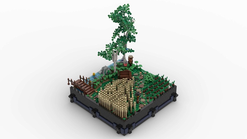 Lego A4 - Landscape with fields and trees for my medieval castle