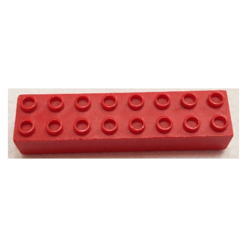 Lego Minitalia Brick 2 x 8 with Bottom X Supports / Blue