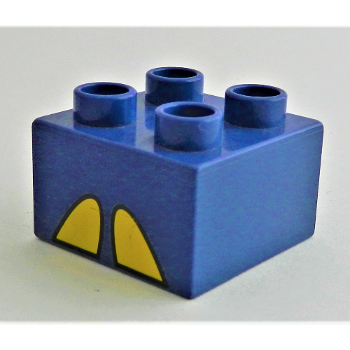 Lego Duplo Brick 2 x 2 with Giraffe's Foot Print / Violet