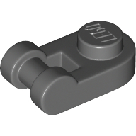 Lego Plate Special 1 x 1 Rounded with Handle / Dark Bluish Gray