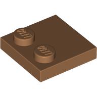 Lego Plate Special 2 x 2 with Only 2 studs / Medium Nougat