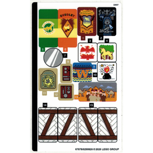 Lego Sticker Sheet 1 for Set 75980-1 / [No Color/Any Color]