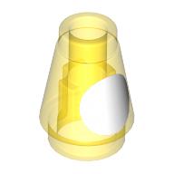 Lego Cone 1 x 1 with White Dot print